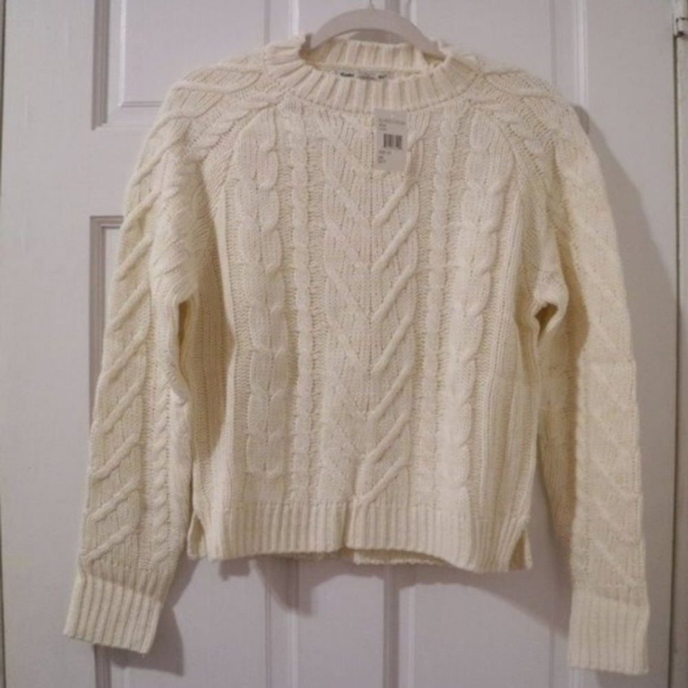 NWT Cotton Emporium Cable Knit Sweater Size XS - Picture 2 of 3